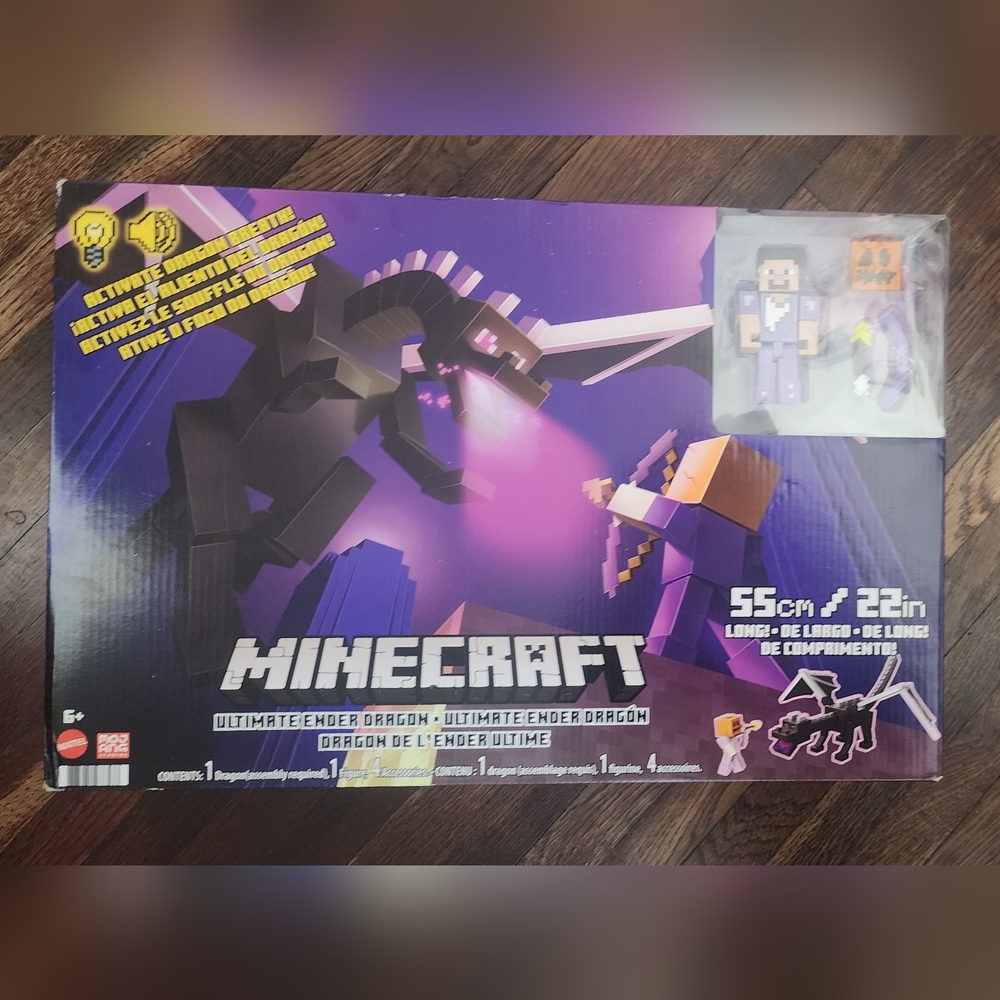 Minecraft Action Figures Ultimate Ender Dragon Set Inc. Steve Figure "EXCLUSIVE"